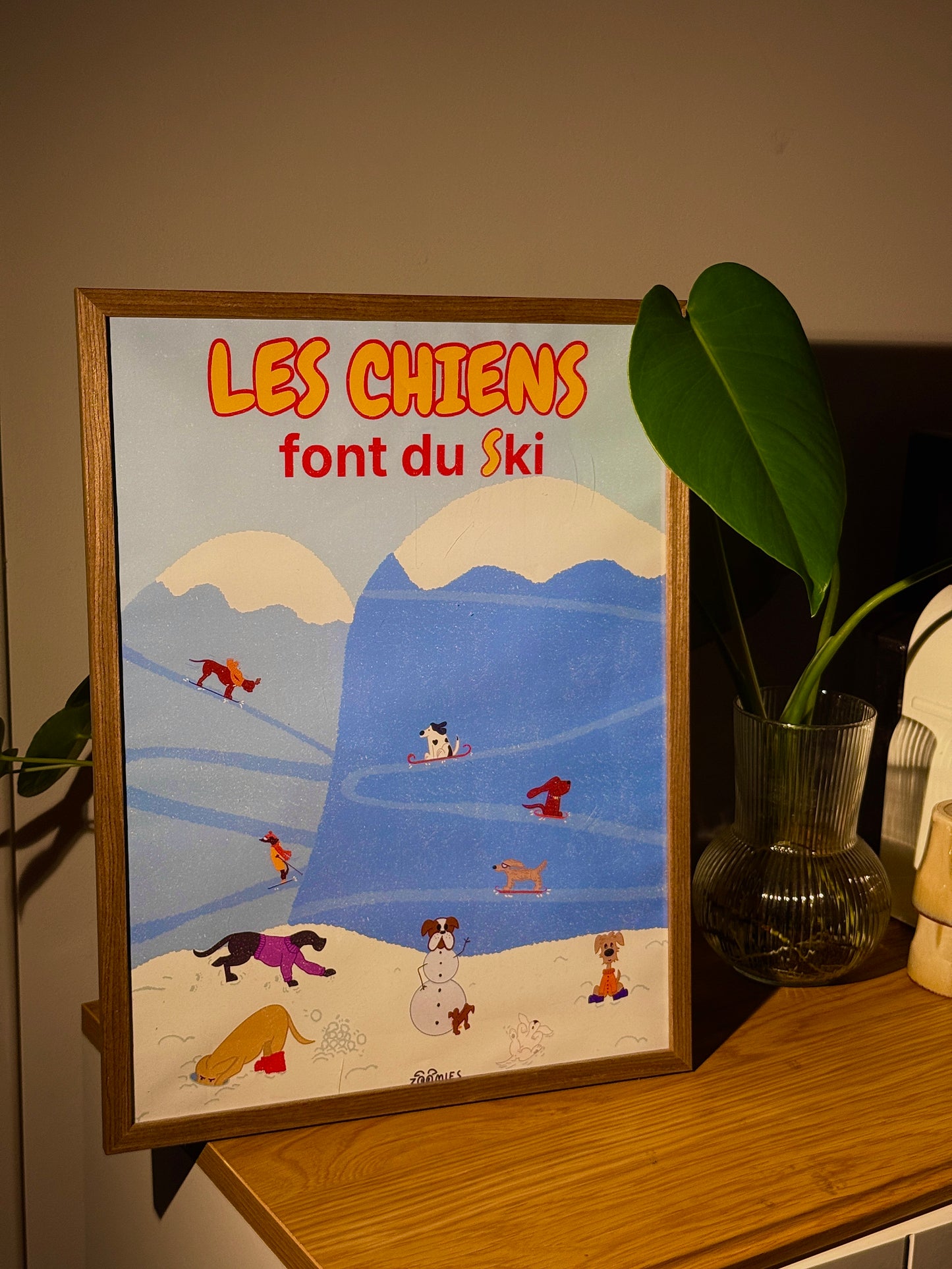 Les chiens font du ski