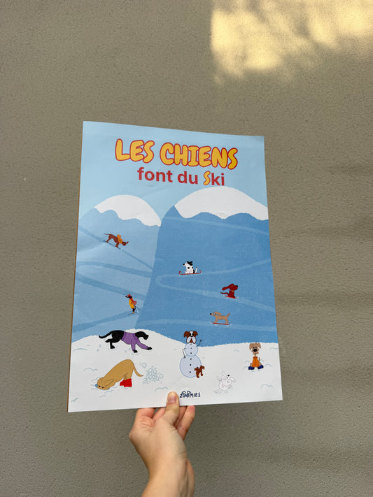 Les chiens font du ski